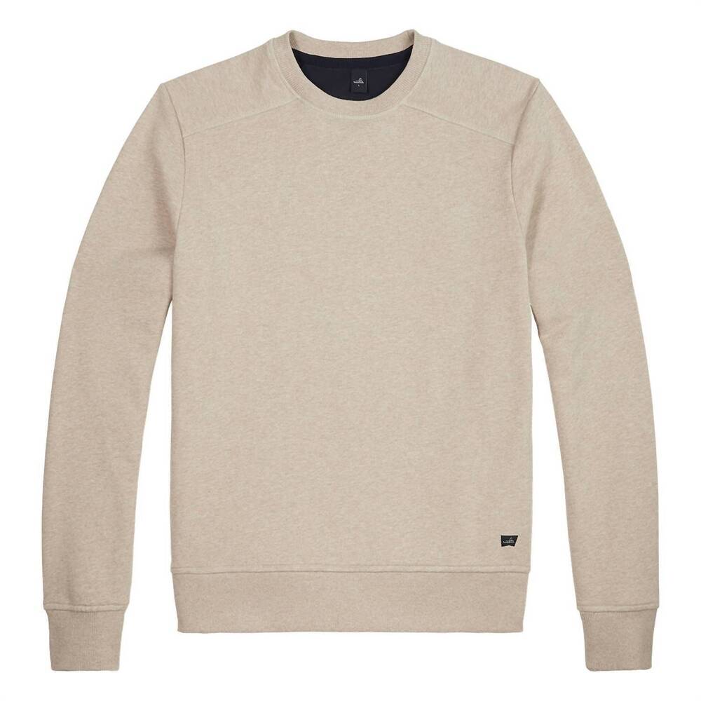 NEW WAHTS men's moore crew neck top in sand melange